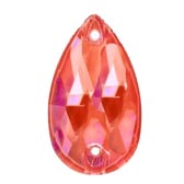 Varrható csepp alkú kő AB színekben méret: 18x11mm - ARANCIO FLUO AB